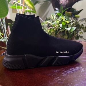 Balenciaga Men's Black High-Top Sneakers
